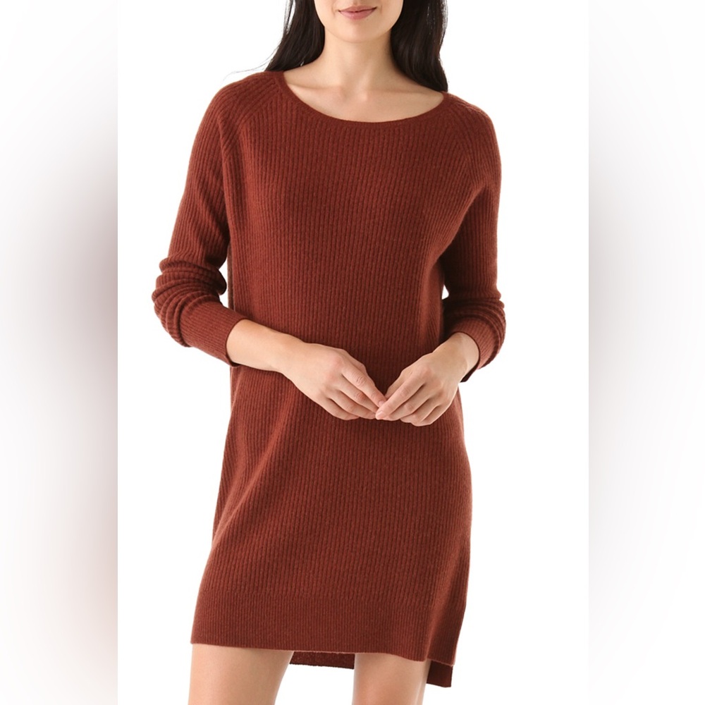 Vince wool & cashmere sweater dress, color henna, size small